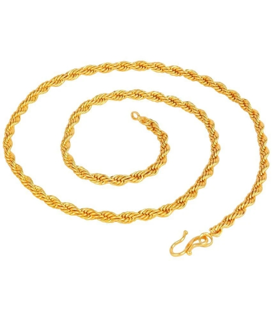 Fashion Frill Gold Plated Chain Necklace For Men Boys  s Jewelry Elegant Design Jwellery Gift - None