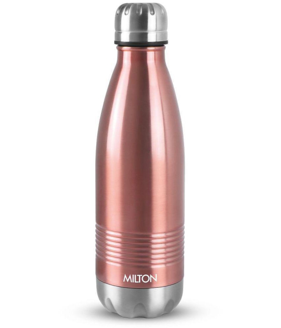 Milton Duo DLX 500 Thermosteel 24 Hours Hot and Cold Water Bottle, 500 ml, Rose Gold - Pink