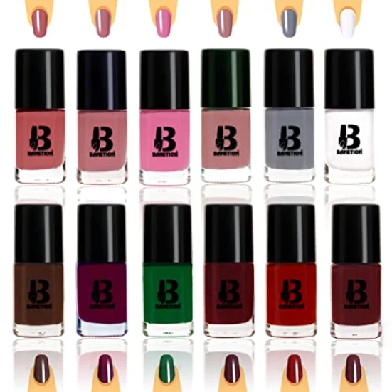 Banetion Quick Drying Glossy Finish Long Lasting No Chip Formula High Shine Nail Polish For Women Smooth Application No Harmful Chemicals 9 ML