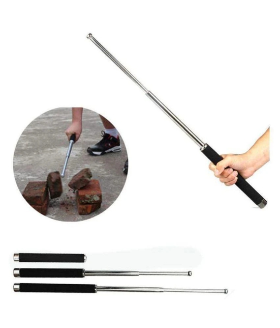 AC Atoms Self Defence Tactical Rod (Heavy Metal and Extandable) Iron Baton Folding Stick