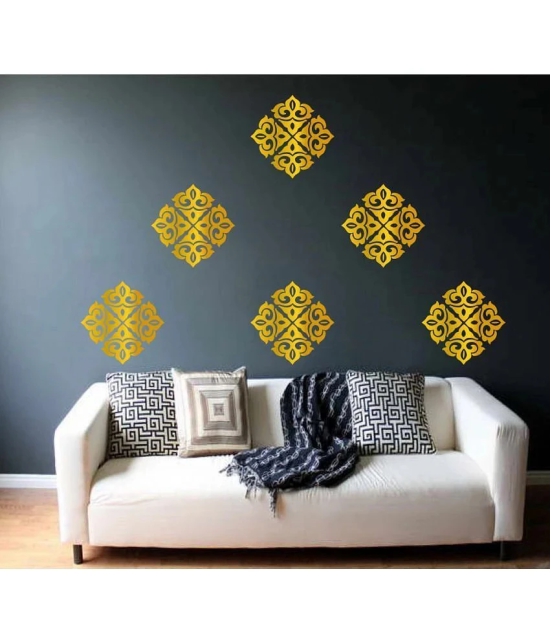 Decor Villa Lakshmi Vinyl Gold Wall Stickers