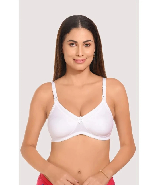 Elina Pack of 1 Cotton Non Padded Womens T-Shirt Bra ( White ) - None