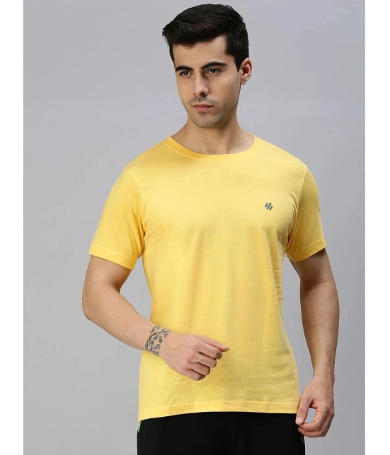 ONN - Yellow Cotton Blend Regular Fit Mens T-Shirt ( Pack of 1 ) - None