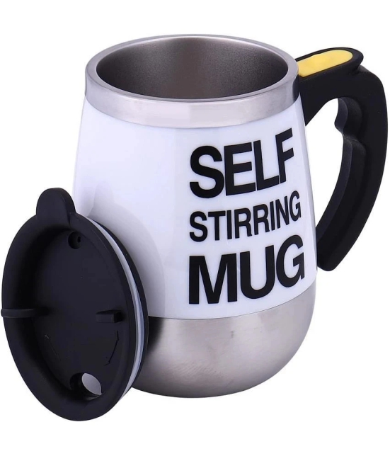 SG SELF STIRRING MUG Nature Stainless Steel Coffee Mug 450 mL ( Pack of 1 ) - Multi Color