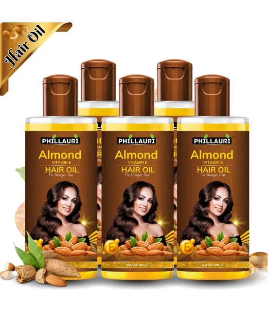 Phillauri Hair Growth Almond Oil 500 ml ( Pack of 5 )