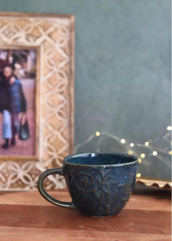 Blue Textured Mug-Single