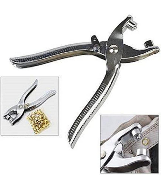 100Pcs Stainless Steel Silver Button Thickened Snap Fasteners Kit Grommet Eyelet Setting Pliers Tool for Bag Shoes Leather Belt Cloth Easy to Press Button