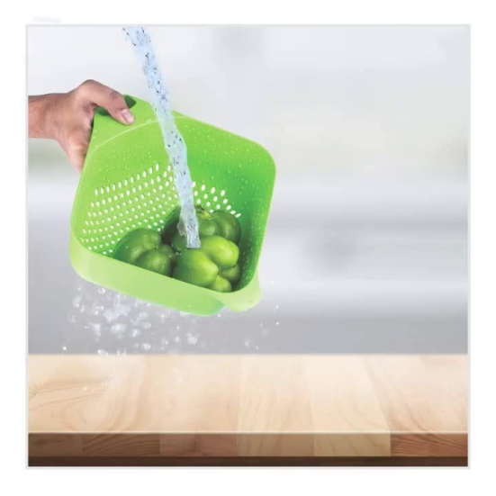 Humaira Vegetables Fruit Kitchen Basket Wash Sieve Washing Big Bowl Colander with Handle for Multipurpose Cleaning Storing, Refining, Strainer