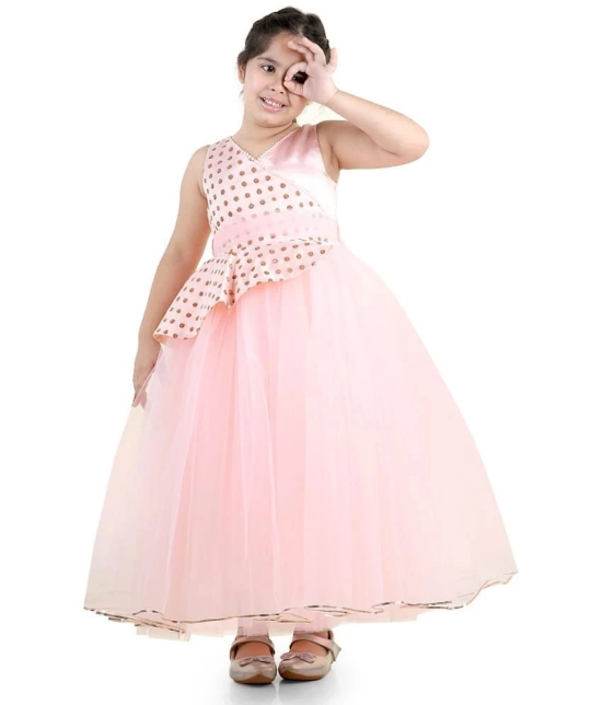 Toy Balloon Kids Peach Net Girls Gown ( Pack of 1 ) - None