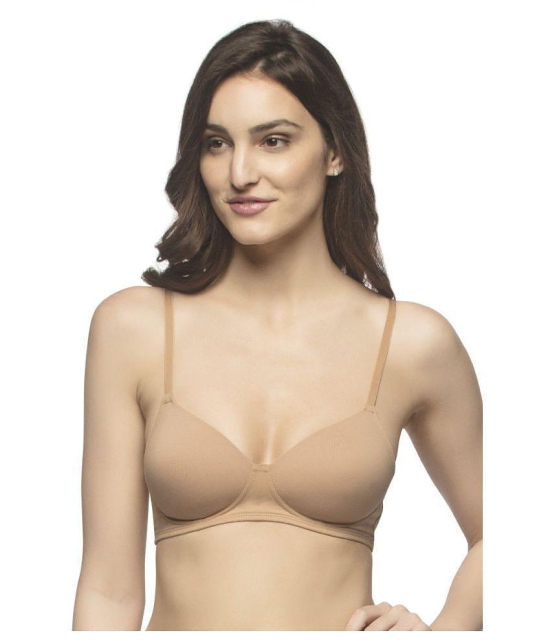 Amante Cotton T-Shirt Bra - Beige Single - 36B