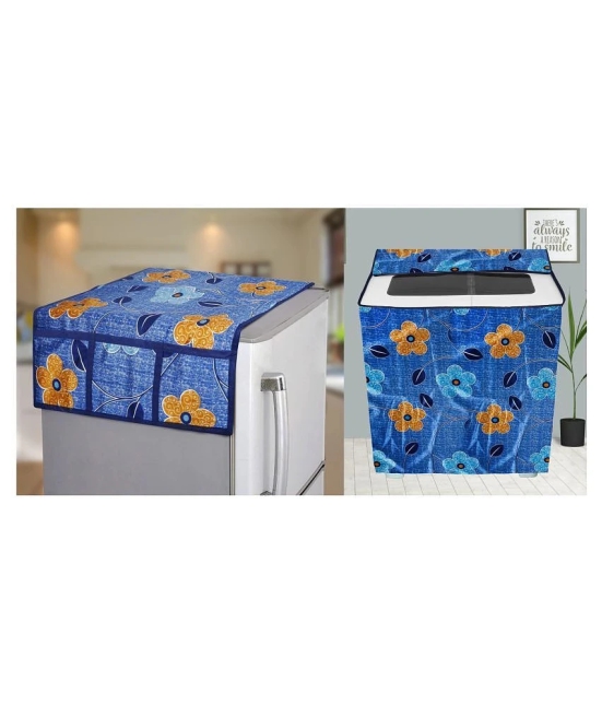 E-Retailer Set of 2 Polyester Yellow Washing Machine Cover for Universal Semi-Automatic - Yellow