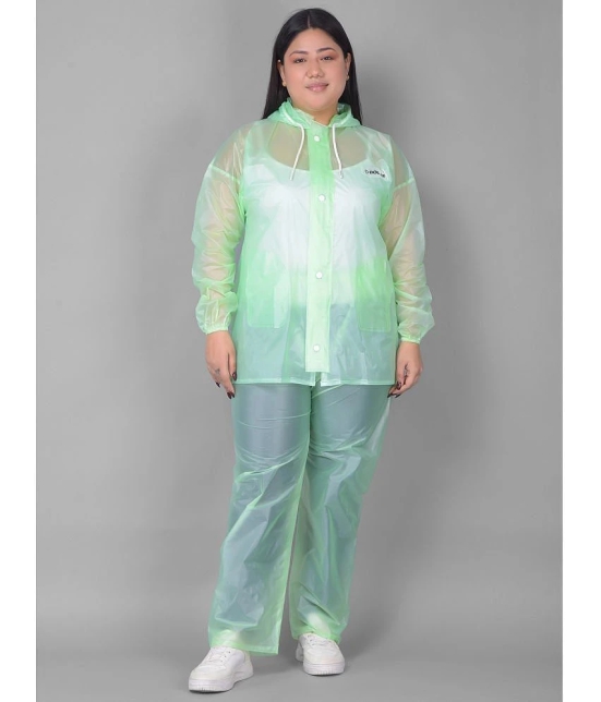 Dollar Polyester Raincoat Set - Green - None