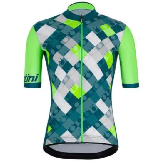 Santini Ironman VIS Jersey-Fluo Green / L