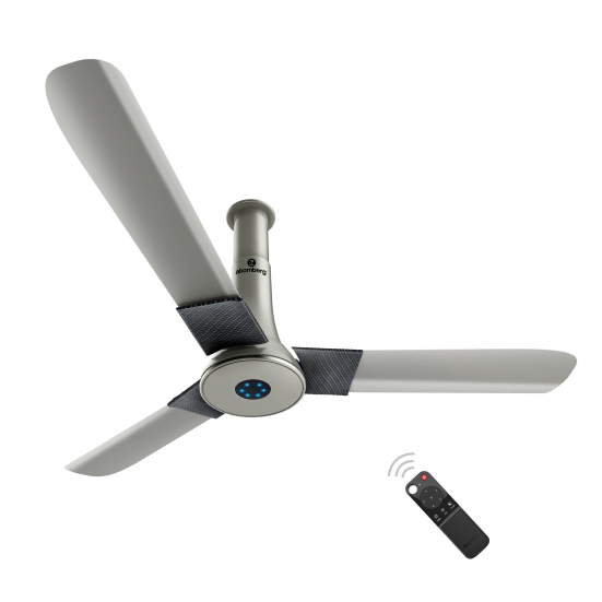 Atomberg Studio+ 1200 mm BLDC Motor 3 Blade Ceiling Fan with Remote Control and Dust Resistant Coating (Sand Grey, Pack of 1)