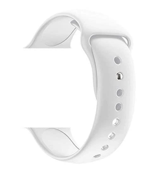 Exelent Smart Watch Strap Compatible For Watch Straps 45mm 44mm 42mm, Soft Silicone Sports Wristband for iWatch Series 7/6/5/4/3/2/1/SE (Watch Not Included) (White)