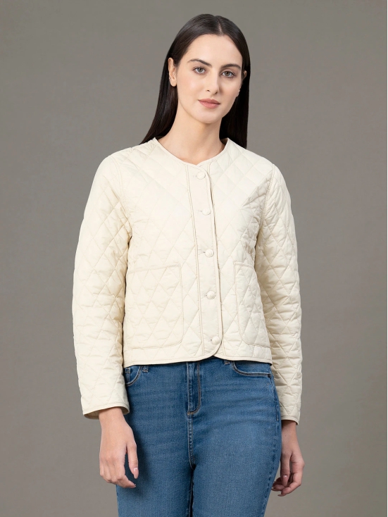 RedTape Round Neck Jacket for Women | Button Closure | Enhanced Comfort