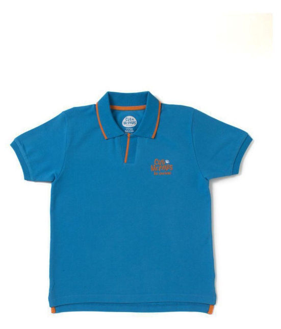 Cub McPaws Boys Blue Polo T Shirt | Half Sleeves | for 4-12 Years Boys - None