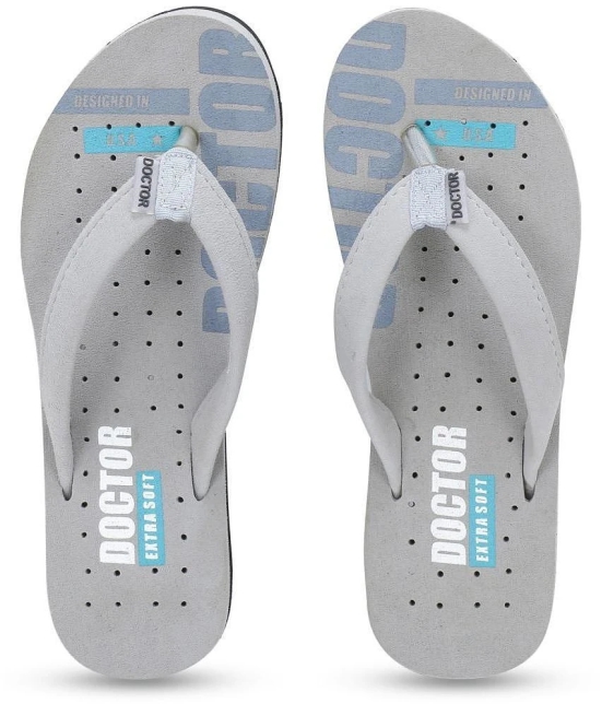 DOCTOR EXTRA SOFT - Dark Grey Womens Thong Flip Flop - None