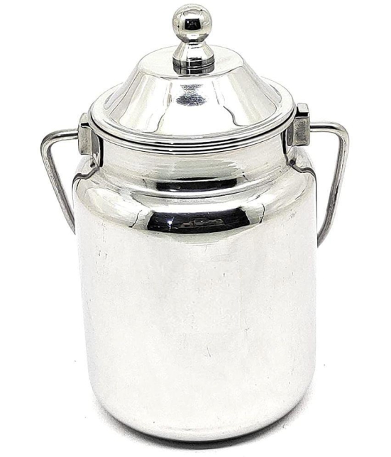 Dynore - Ghee Bharni 400 ML Steel Silver Oil Container ( Set of 1 ) - Silver