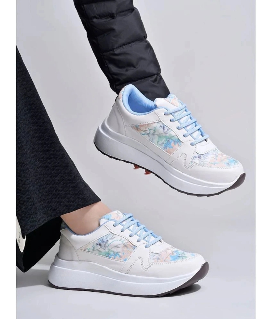 Shoetopia Blue Womens Sneakers - None