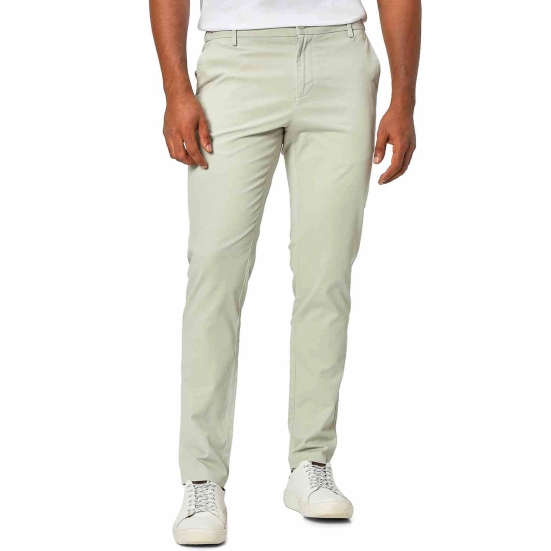 Light Green Super Slim Fit Stretch Chinos Trouser