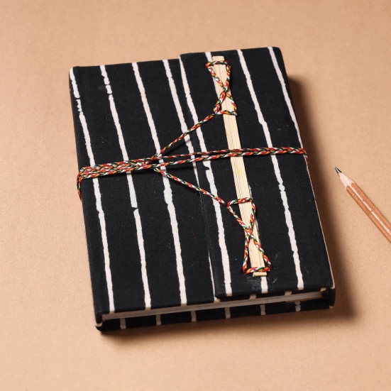 Fabric Cover Handmade Paper Notebook with Thread Lock