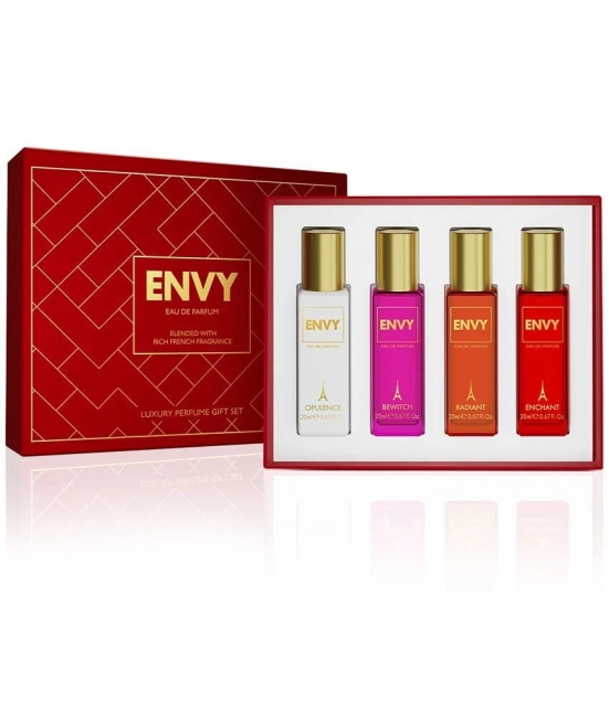 Envy Luxury Gift Set For Women - Opulence, Bewitch , Radiant & Enchant (20ML Each EDP Set )