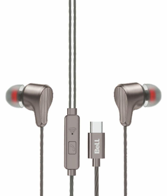 Bell  BLHFK510  Type C Wired Earphone In Ear Active Noise cancellation Gray