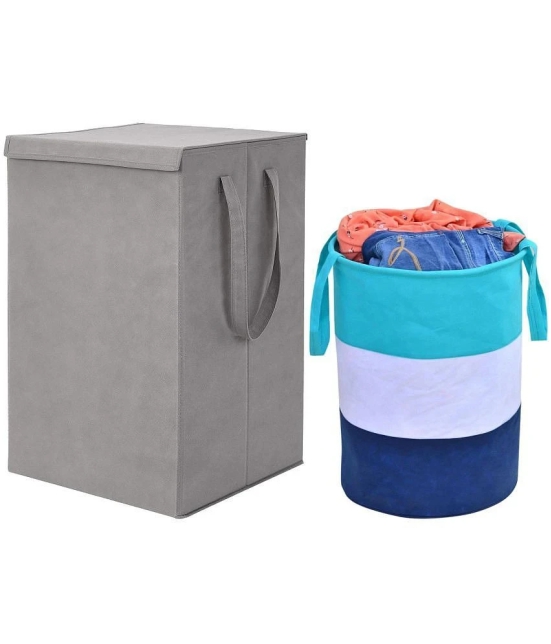 HOMETALES Grey Laundry Bag