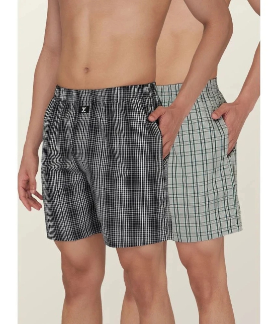 XYXX - Multicolor XYBOX2PCKN235 Cotton Blend Mens Boxer- ( Pack of 2 ) - None