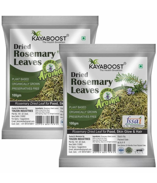 KAYABOOST Rosemary Dried Leaves for Food, Tea and Hair, Pack of 2 (200 g)