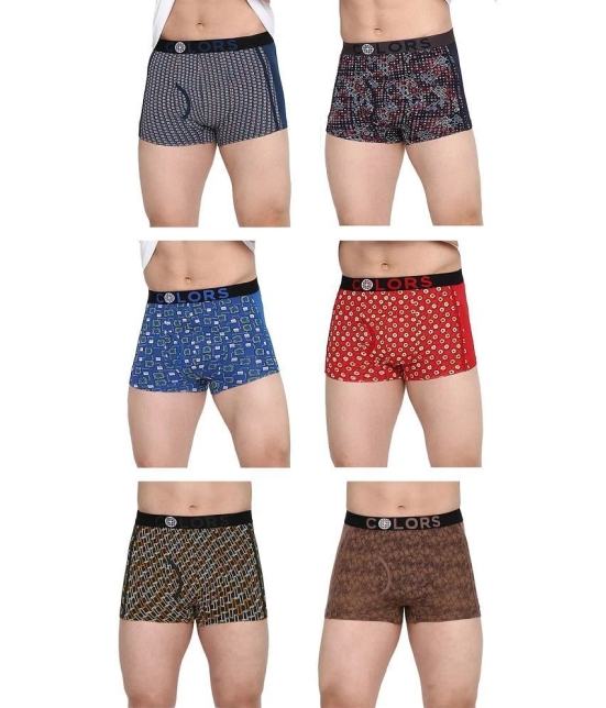 COLORS by Rupa Frontline Multicolor Cotton Mens Trunks ( Pack of 6 ) - None