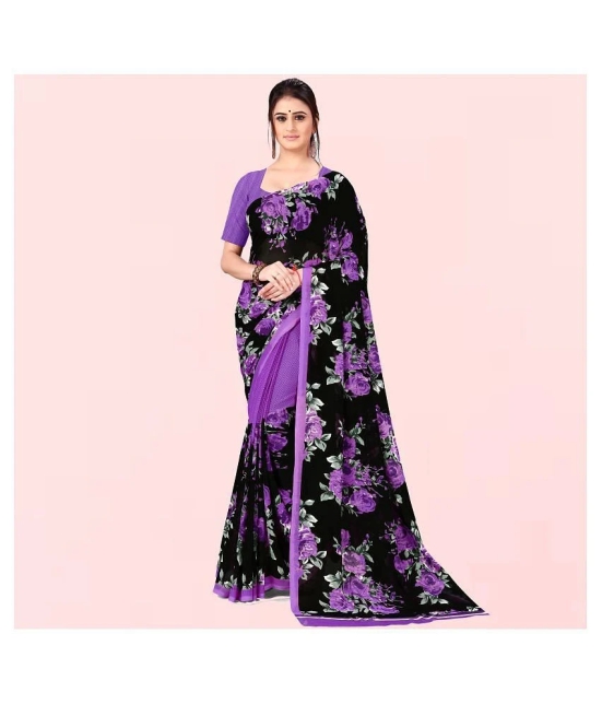 ANAND SAREES - Multicolor Georgette Saree With Blouse Piece (Pack of 1)