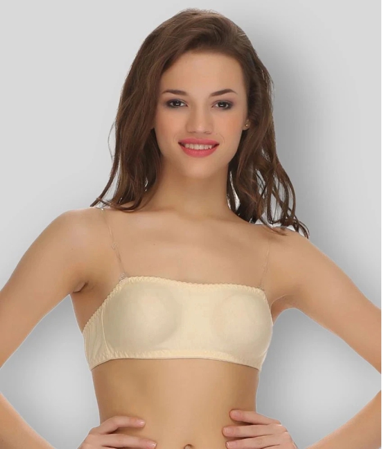 Clovia Pack of 1 Cotton Non Padded Womens Tube Bra ( Beige ) - 36C