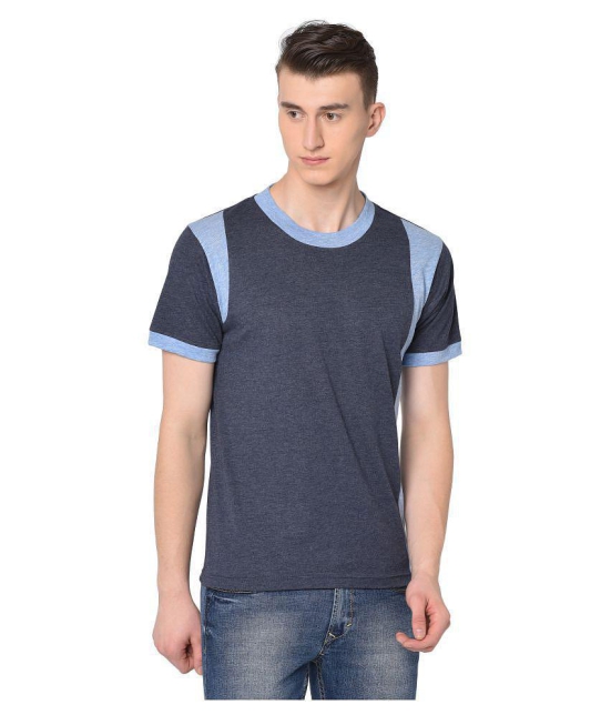 Glito Cotton Blend Blue Solids T-Shirt Single Pack - None