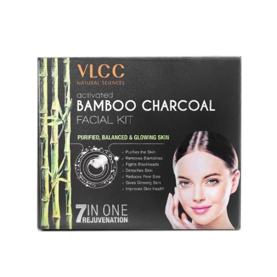 VLCC Activated Bamboo Charcoal Facial Kit Balanced & Glowing Skin - 60 g