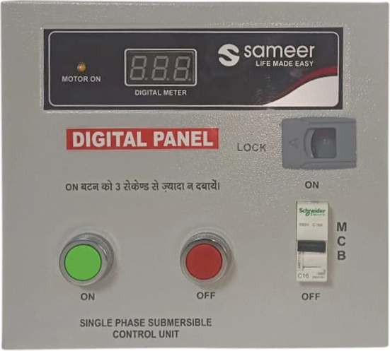 Sameer 1 HP Single Phase Digital Submersible Panel Water Pump Starter