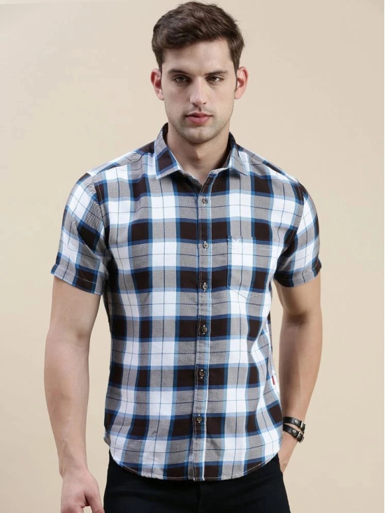 Showoff Cotton Blend Regular Fit Checks Half Sleeves Mens Casual Shirt - Multi ( Pack of 1 ) - None