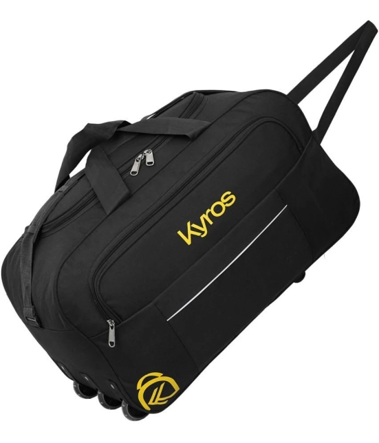 Kyros 51 Ltrs Black Polyester Duffle Trolley - Onesize