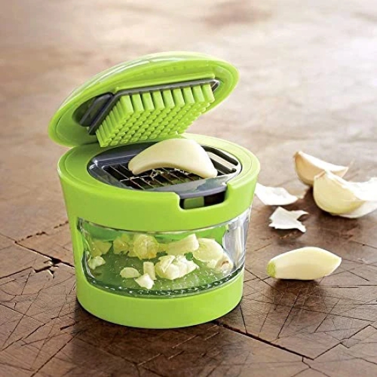 FreshBox Kitchen Garlic Cutter/Chopper?Crusher Green, 1 pcs