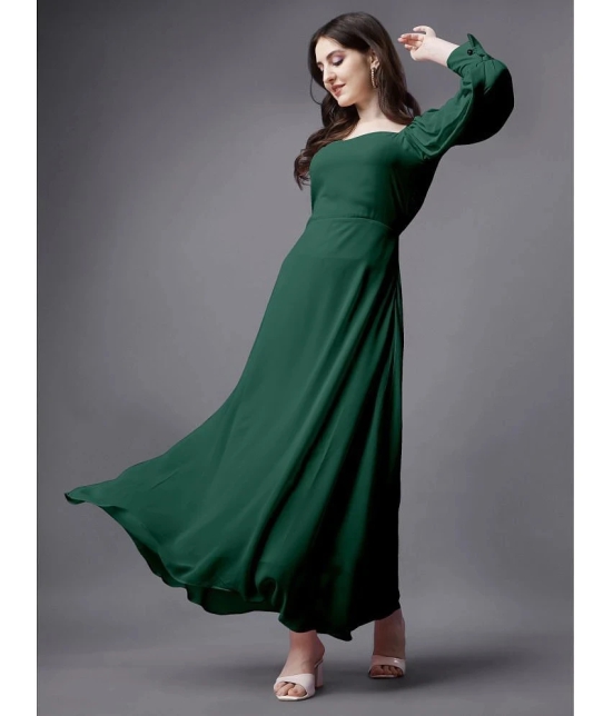 JASH CREATION - Green Georgette Womens Fit & Flare Dress ( Pack of 1 ) - None