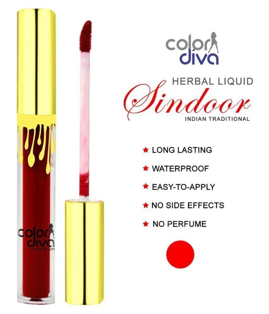 COLOR DIVA Waterproof & Long Lasting Sindoor, Red, 6ml (S101)