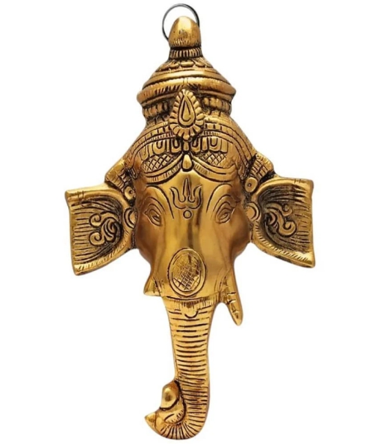 VARKAUS Brass Lord Ganesha Idol ( 19 cm )