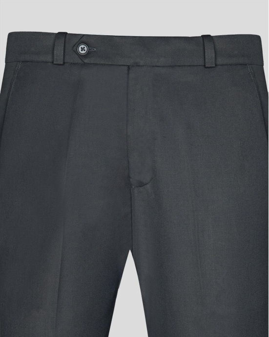 Charcoal Normal Fit Trousers-38