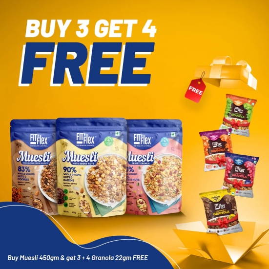 Buy 3 Get 4 Free | Buy 3 Muesli Get 4 Granola Free