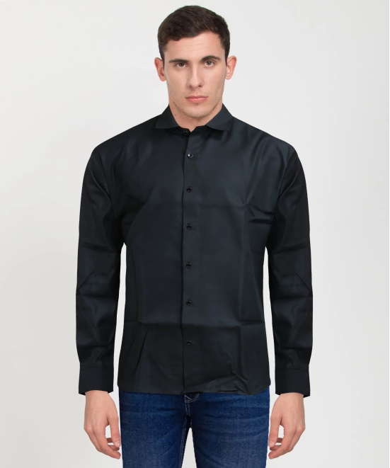 Cotton Full Sleeve Shirt Solid Black 38