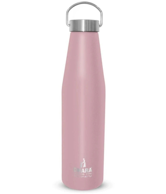 Dhara Stainless Steel Yes 24 plus 1000 Pink  Pink Cola Water Bottle 1000 mL ( Set of 1 ) - Pink