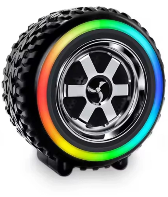 COREGENIX RGB TYRE 10 W Bluetooth Speaker Bluetooth V 5.1 with USB,SD card Slot,Call function Playback Time 10 hrs Black - Black