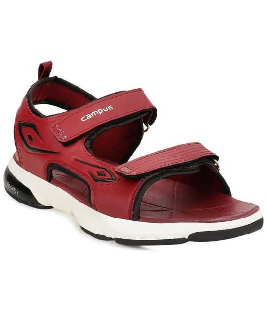 Campus - Maroon Mens Floater Sandals - None