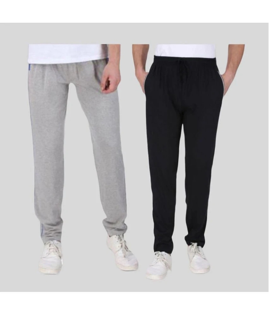 Neo Garments - Multicolor Cotton Mens Trackpants ( Pack of 2 ) - None